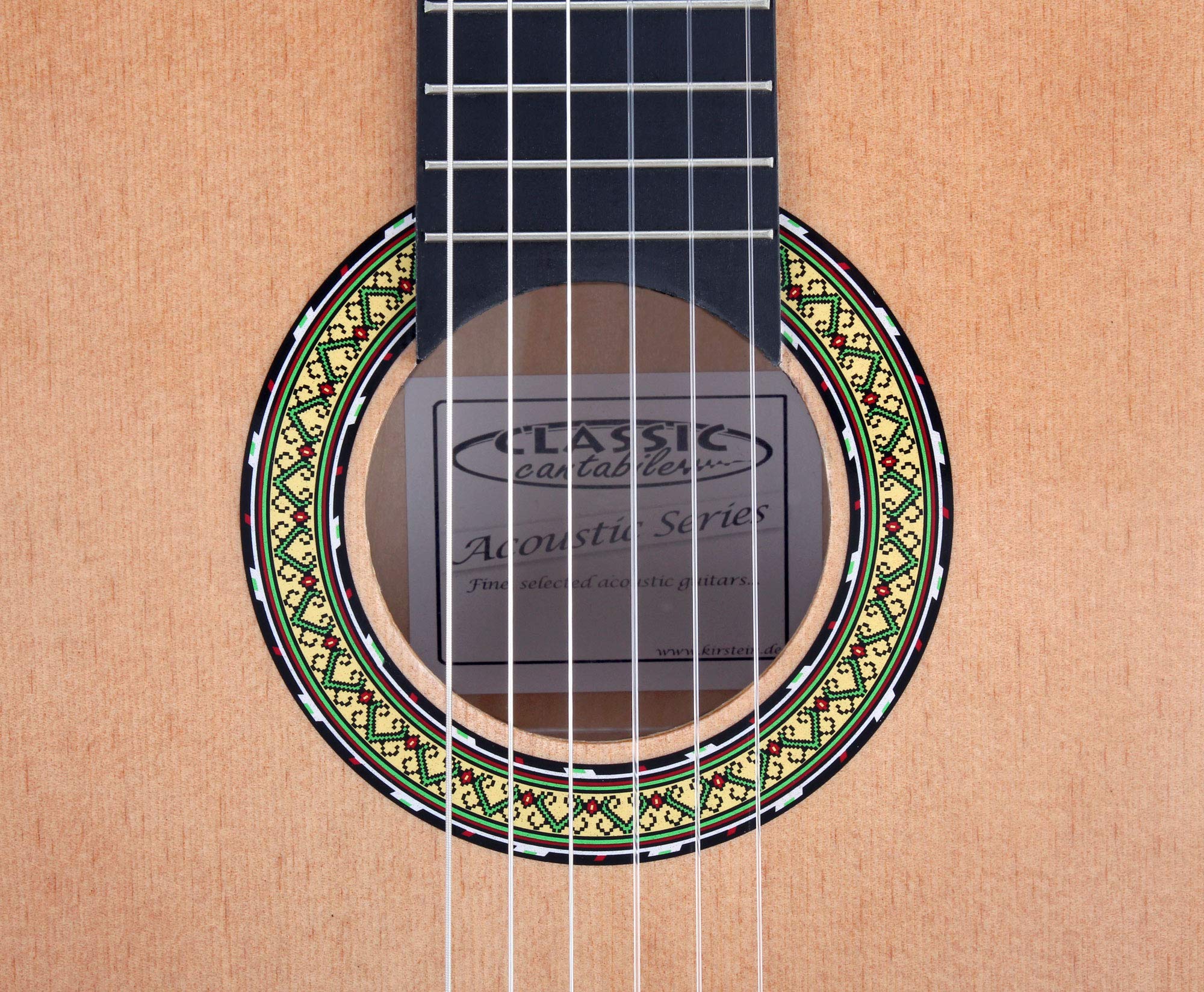 Classic Cantabile AS-861 Konzertgitarre 4/4 Starter-SET (akustische Klassikgitarre, geeignet für Kinder ab 14 Jahren, Tasche, Saiten, Noten, Plektren, Stimmpfeife) natur