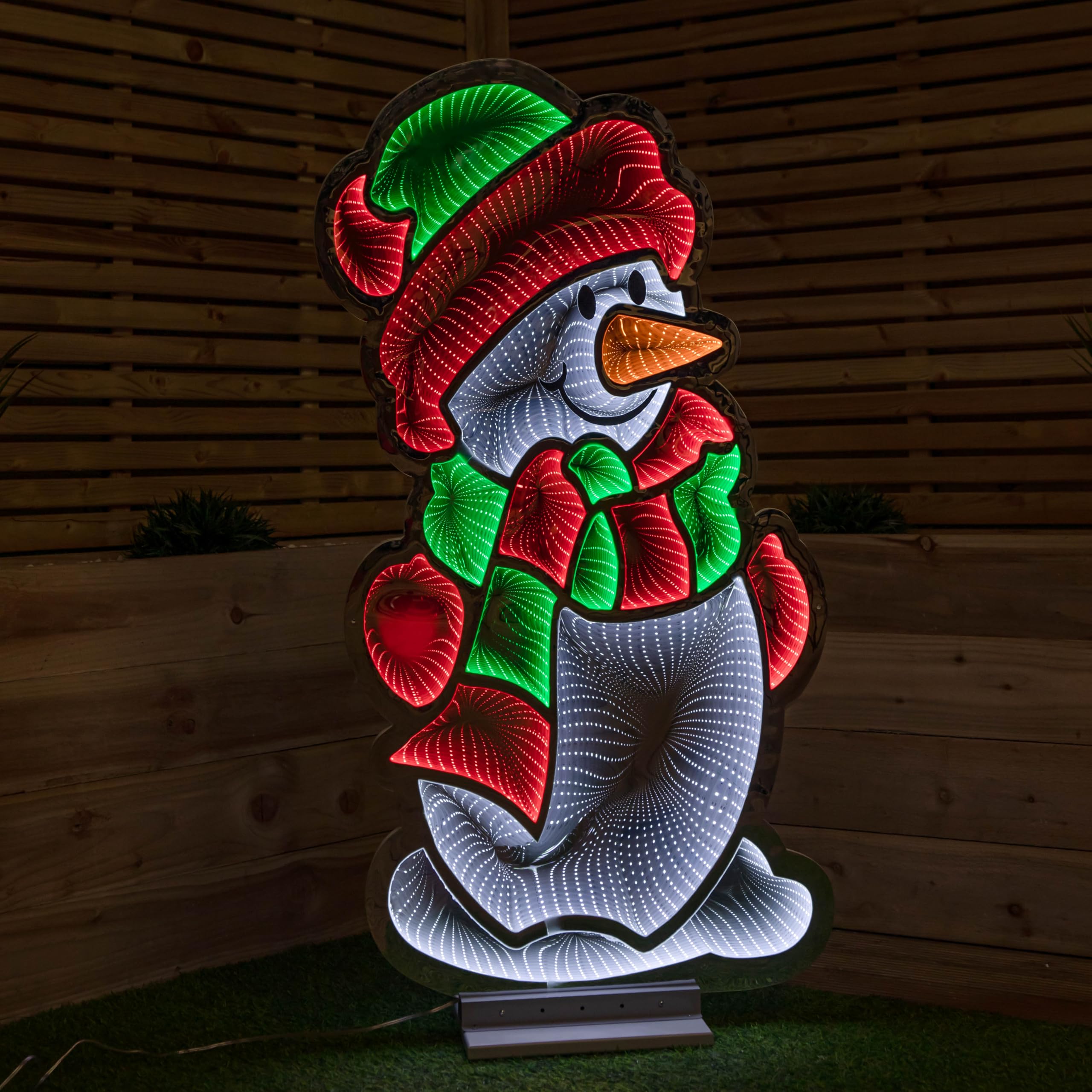 Samuel Alexander - Snowman Christmas Light - 4ft Tall - Multi-Coloured LEDs