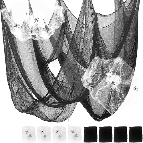 Gardeningwill Pack of 8 Black Creepy Scary Gauze Cloth Doorways