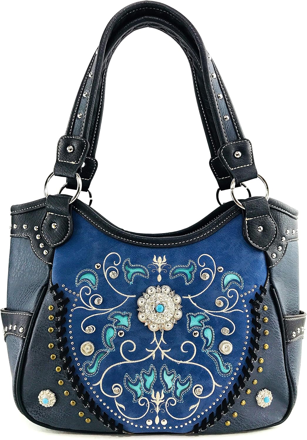 Zelris Spring Bloom Western Concho Women Conceal Carry Tote Handbag Purse