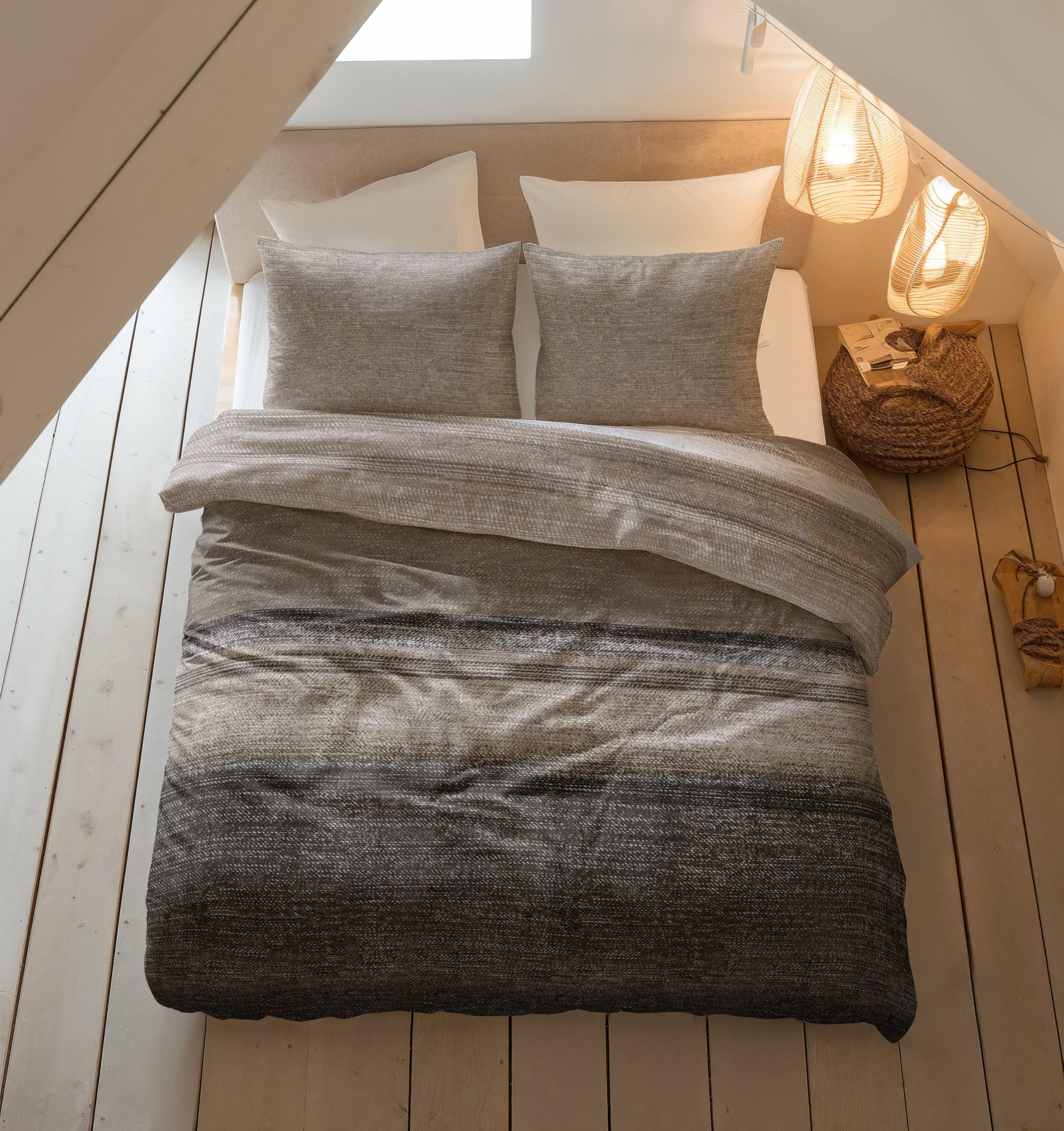 Set di Biancheria da Letto SLEEP TIME 4 Pezzi 135 cm x 200 cm 4 Pezzi Blu - Diara - Copri Piumini Morbidi e Senza Stiro con Cerniera - Set di Biancheria