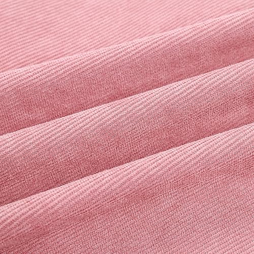 Miniatura 2 de Funda para puf solo sin relleno, funda de puf de pana, almacenamiento de puf de animales de peluche, suave, lavable, resistente, con cremallera, puf