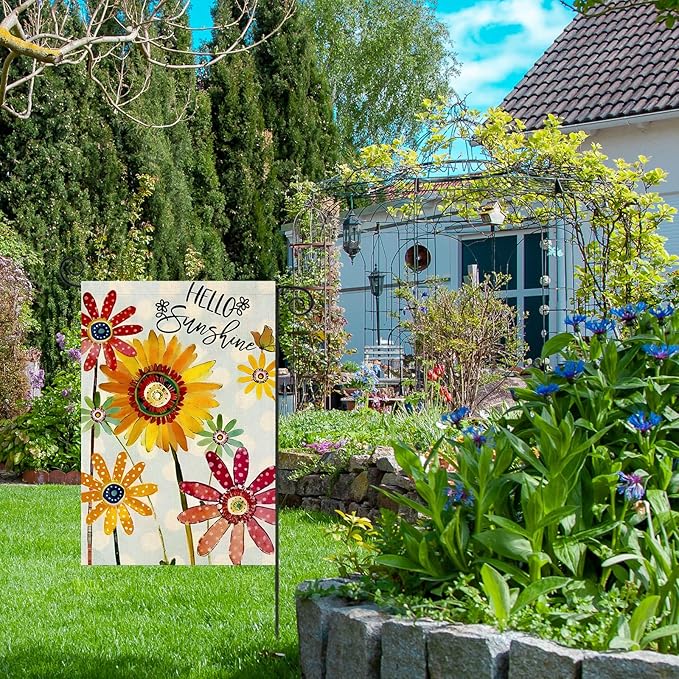 Bandera de Jardín Flores de Verano 12x18 Pulgadas Doble Cara miniatura 2