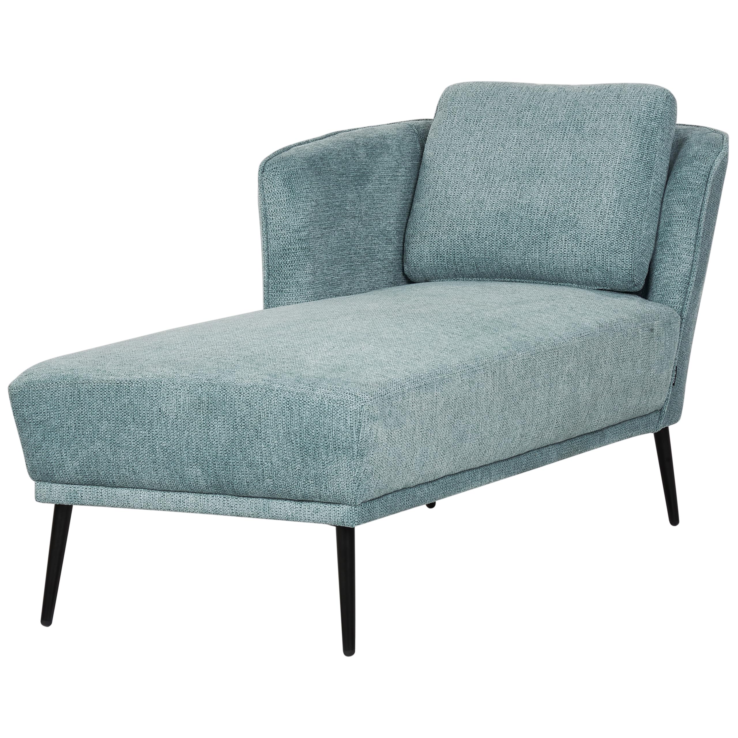 Beliani Chaise Longue à Droite avec Coussin Méridienne de Salon en Tissu Bleu Artheze