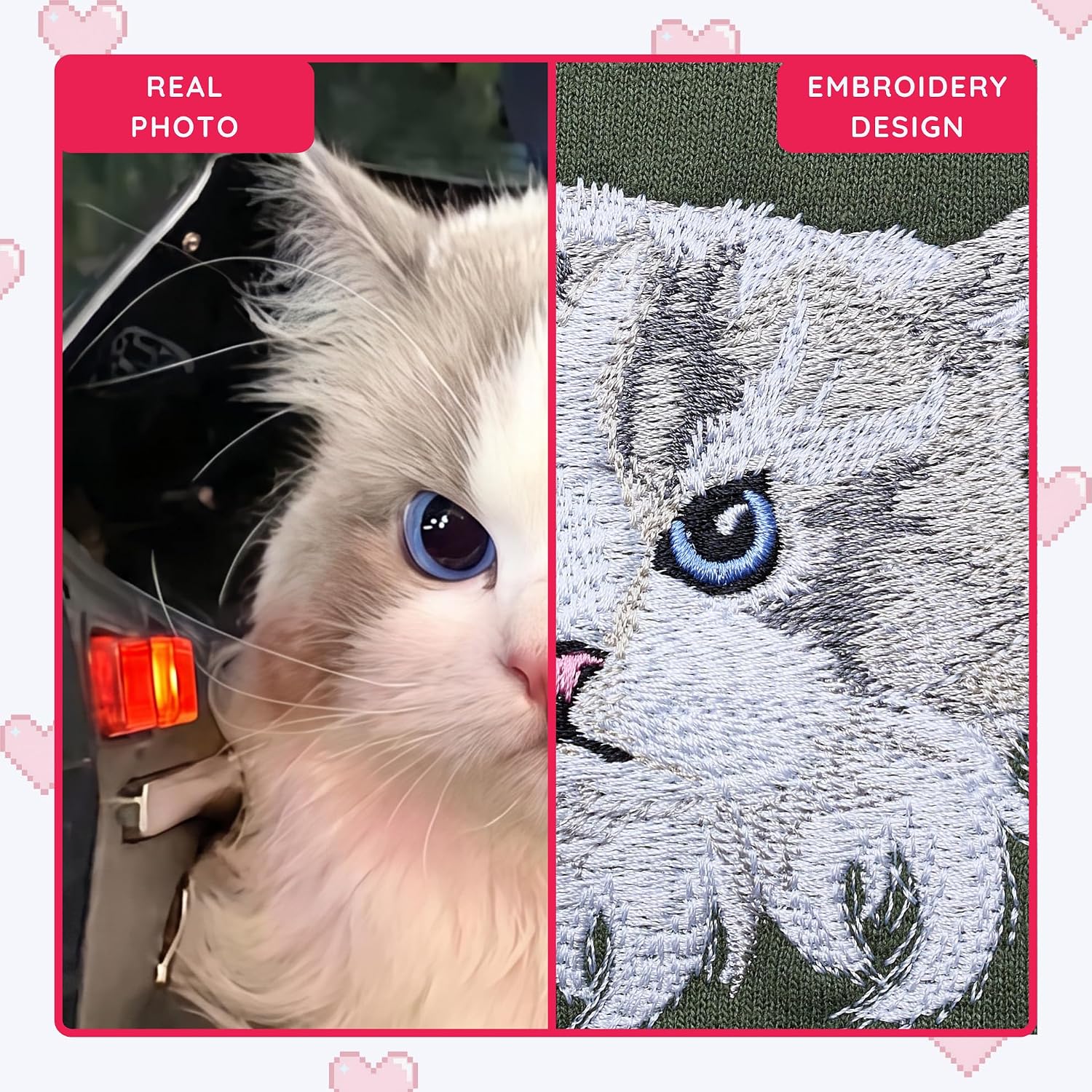 COUPLEHOODIES Custom Dog Portrait Sweatshirt from Photo – Personalized Pet Memorial Gift for Dog Moms, Cat Lovers or Pet Loss