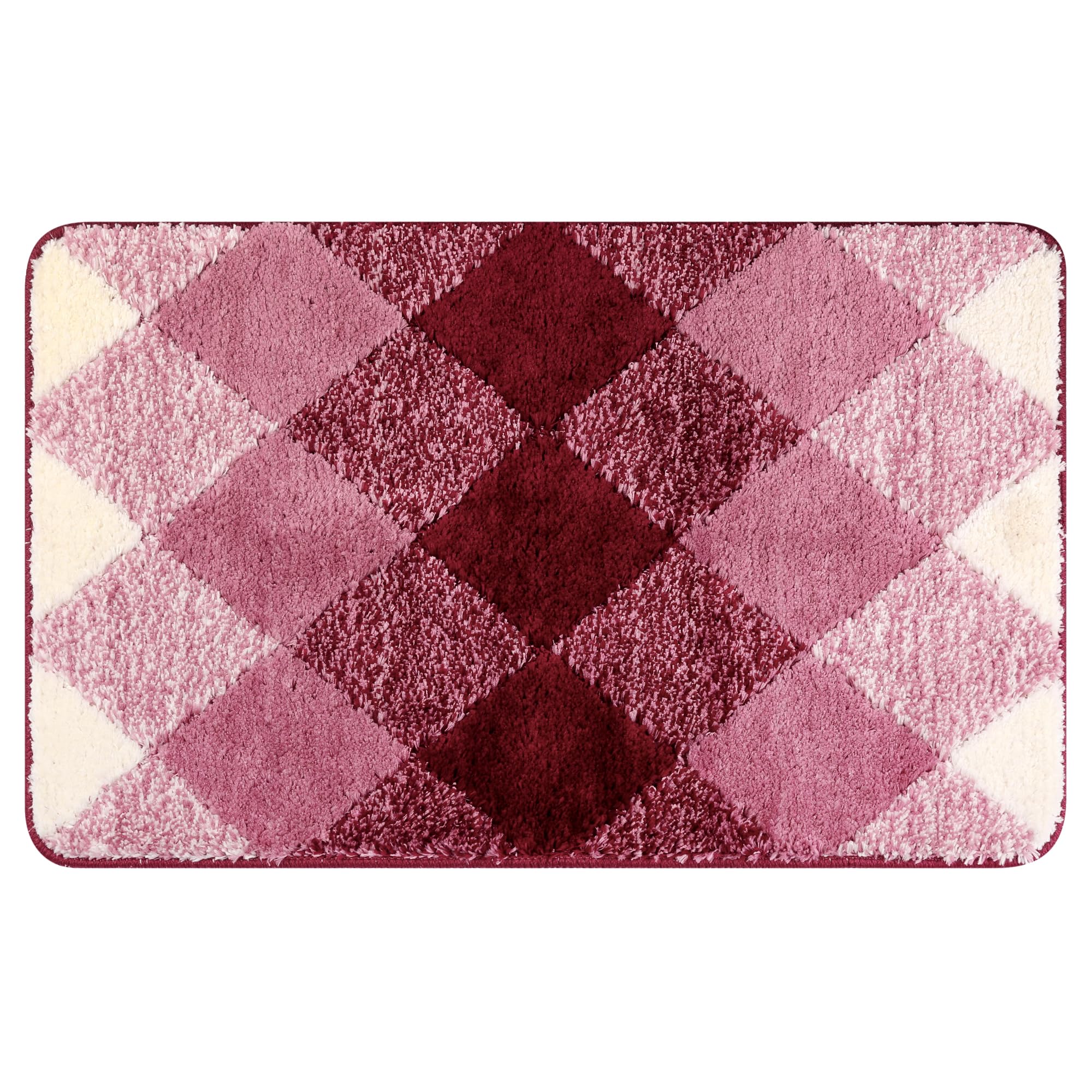Tapis de bain doux absorbant rouge 40x61 cm de qualité supérieure