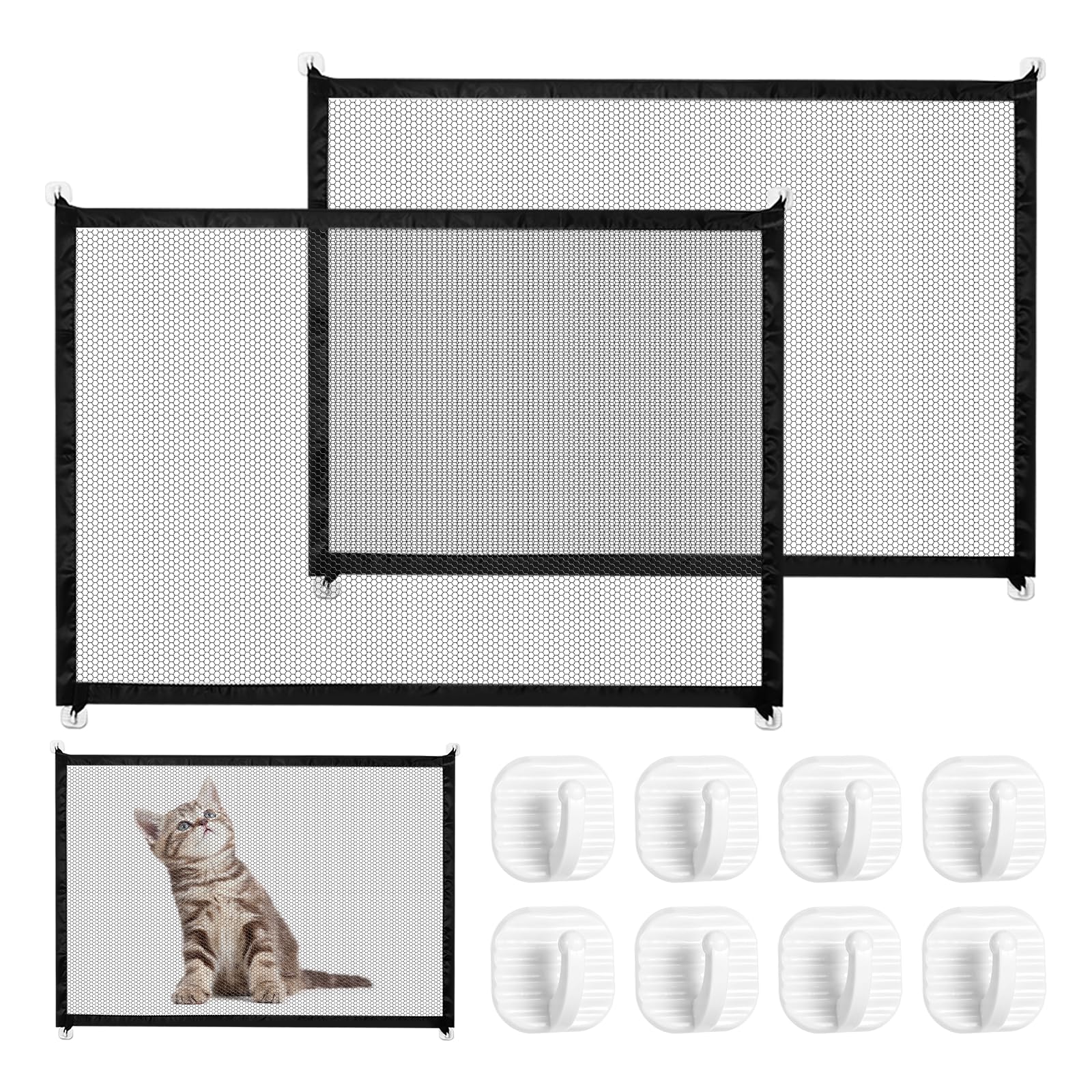 1 Stück Absperrgitter Hund Treppengitter Türgitter Hunde Türschutzgitter Treppenschutzgitter Ohne Bohren Hundegitter Wohnung Tür Hundezaun Treppenschutz Tierschutzgitter Hundeschutzgitter