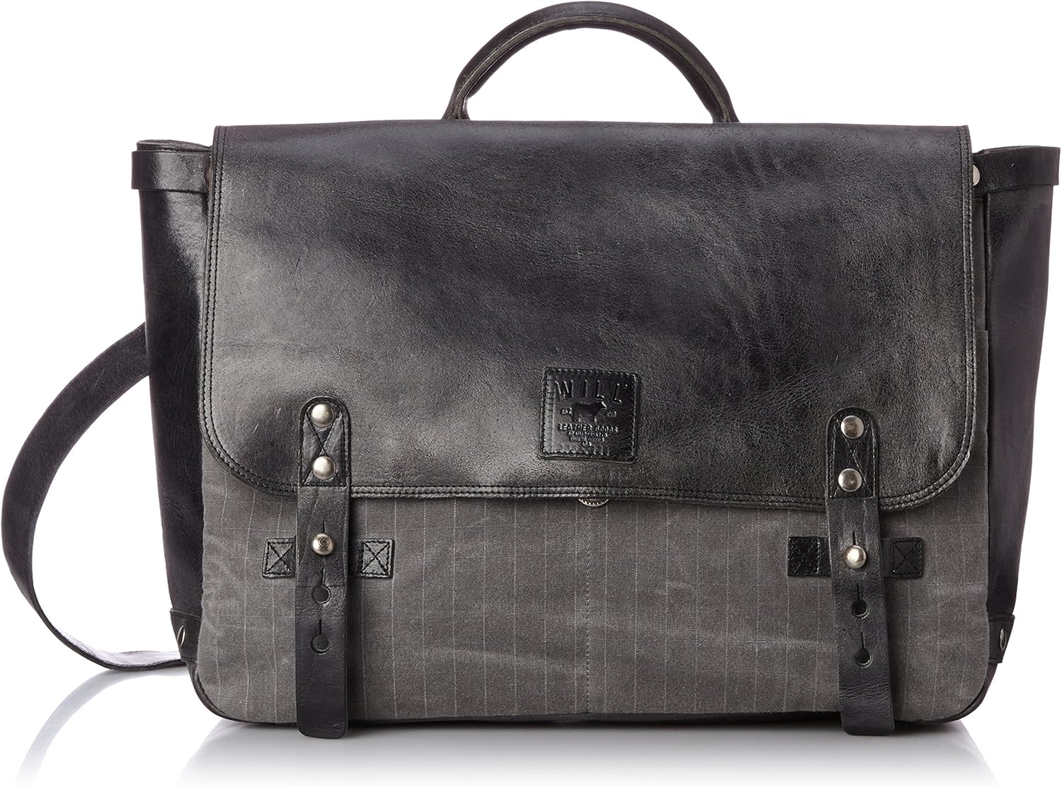 Amazon [ウィルレザーグッズ] メッセンジャーバッグ The Envoy Messenger 31495 Grey/Black