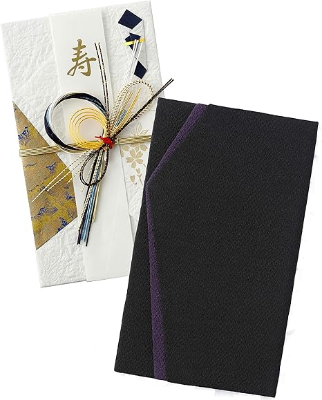 Amazon 珠音 ふくさ 祝儀袋 セット 慶弔 両用 紫 黒 金封 ちりめん 袱紗 男性 女性 結婚式 香典 日本製 黒 青祝儀袋 慶弔事用ふくさ オンライン通販