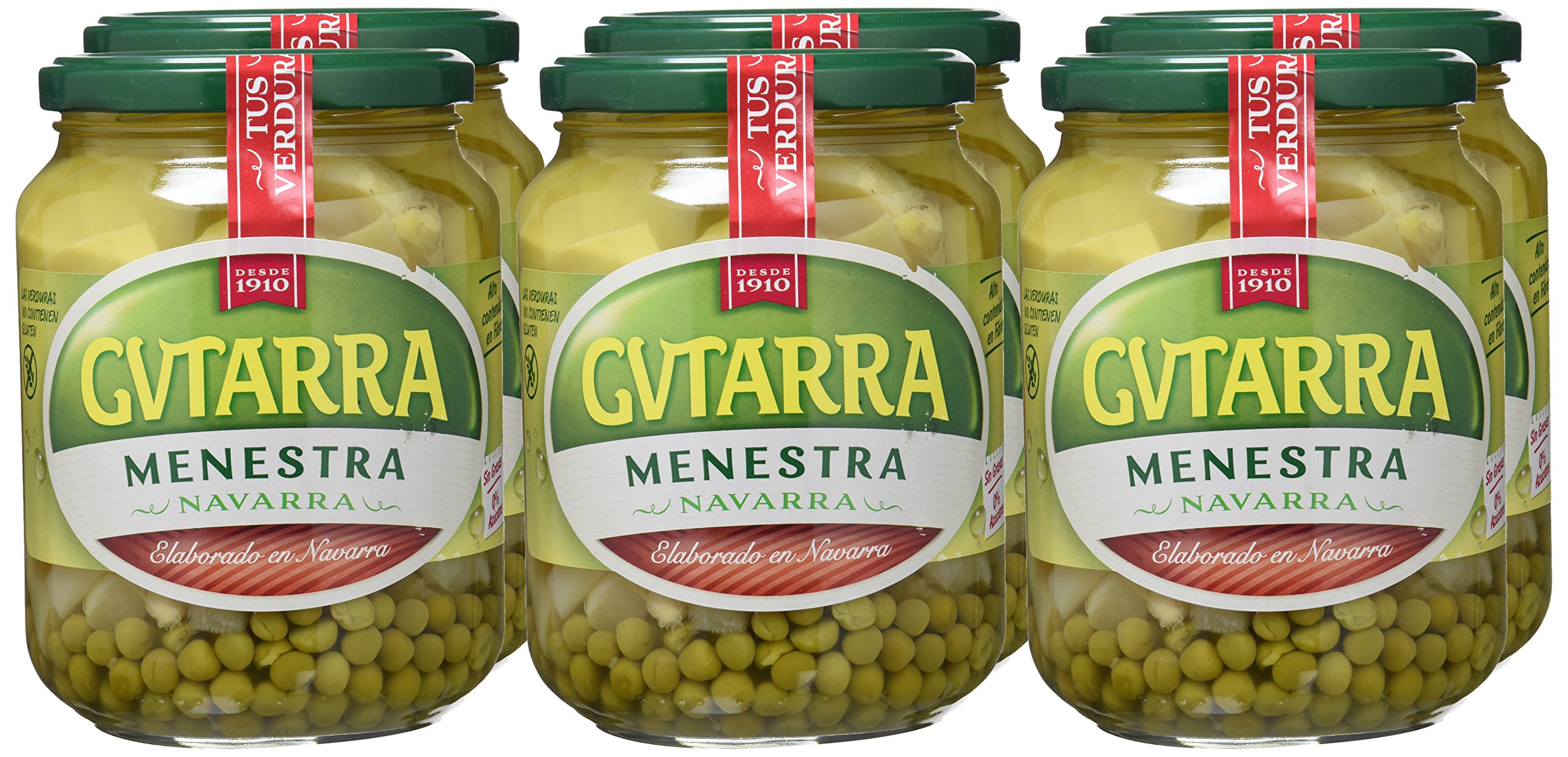 Gvtarra Menestra Navarra - Paquete de 6 x 425 Gramos, 2550 Gramos