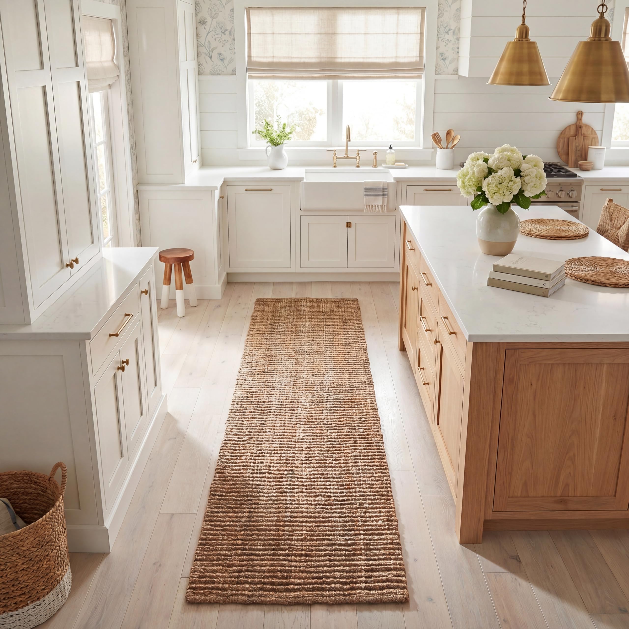 SAFAVIEH Natural Fiber Rug for Living Room, Dining Room, Bedroom - Natural Fiber Collection, Short Pile, in Natural, 76 X 183 cm