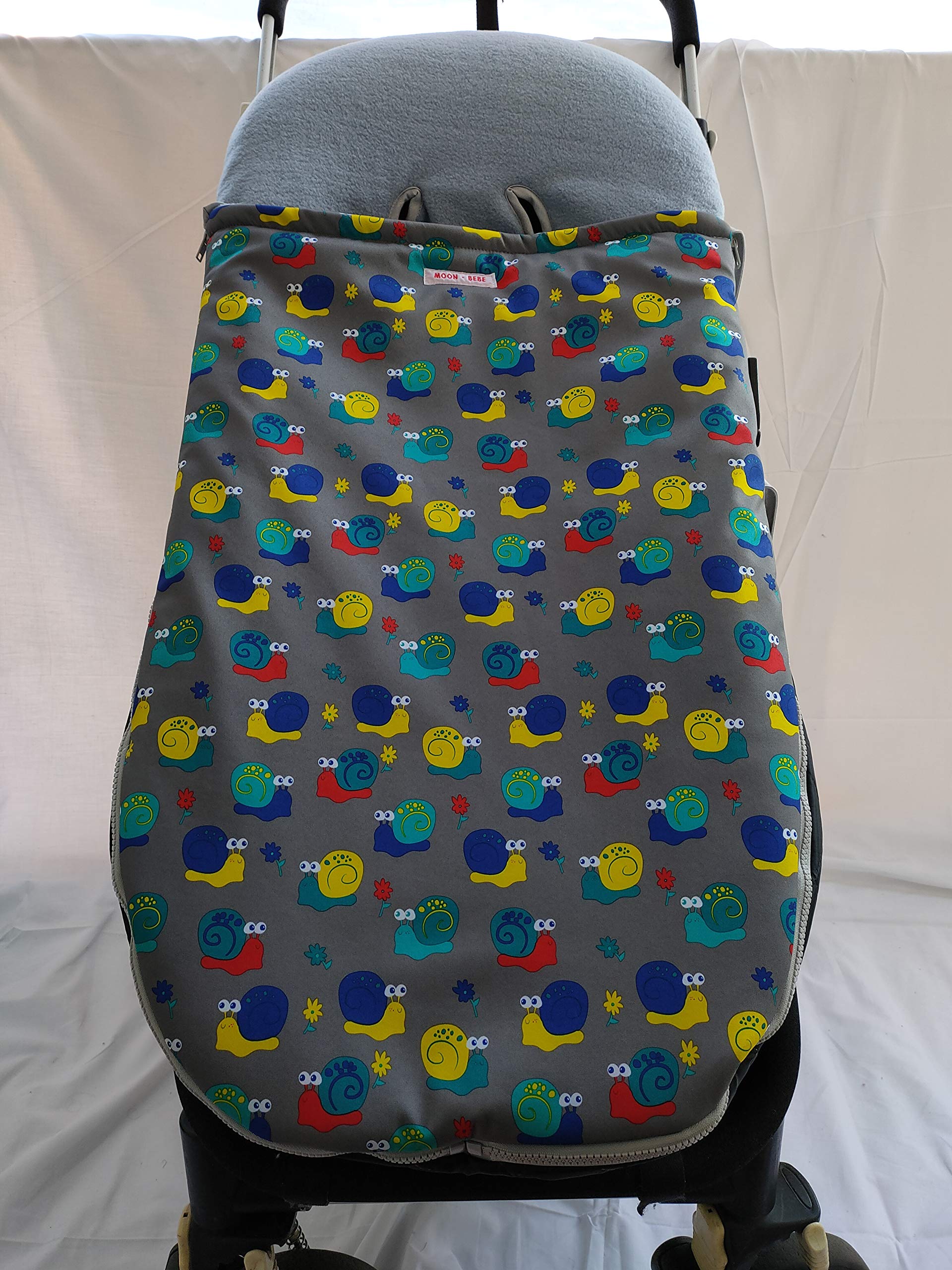 MOON-BEBE Sacco universale per passeggino, in cotone, impermeabile, colore: marrone