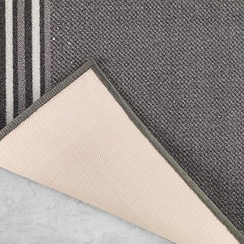 Miniatura 7 de BY COCOON Tapete para puerta de 2 x 3 pies Alfombra de pasillo de cocina, alfombra lavable de entrada (23.6 in x 35.4 in, color gris)