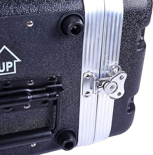 Miniatura 32 de Crossrock Estuche apilable para rack de 6U, profundidad estándar de 19.25 pulgadas, construcción de carcasa rígida de polietileno con hardware