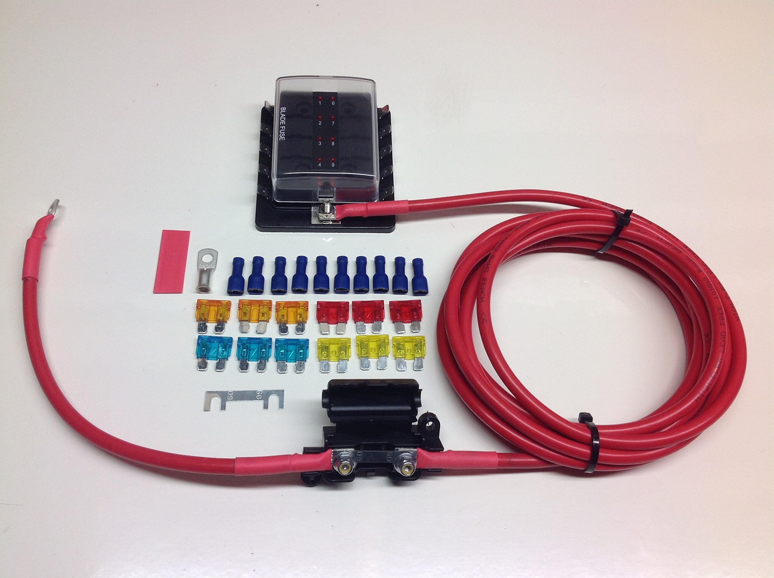 Fuse box distribution kit with 10-way fuse box (4mtr Kit) FB080/3
