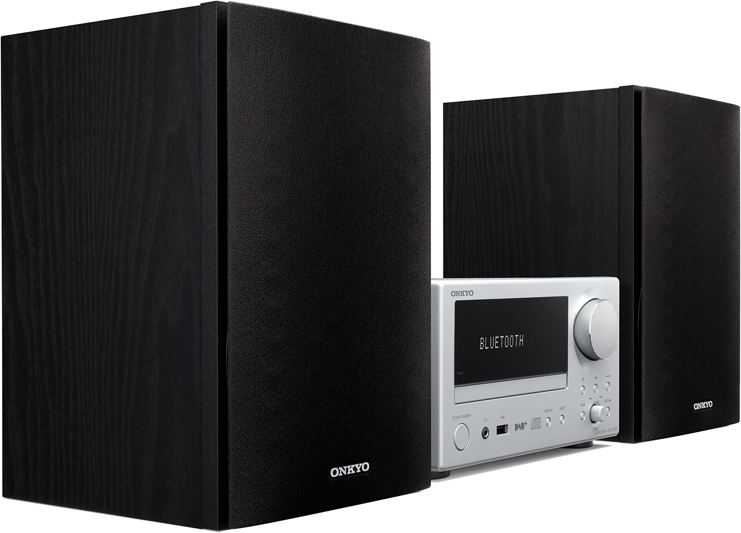 Onkyo CS-375D-SB Micro System with Bluetooth and DAB+ - Silver