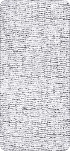 Miniatura 2 de nuLOOM Sherill Ripple - Tapete antifatiga para cocina o lavandería, 2 x 3, gris claro