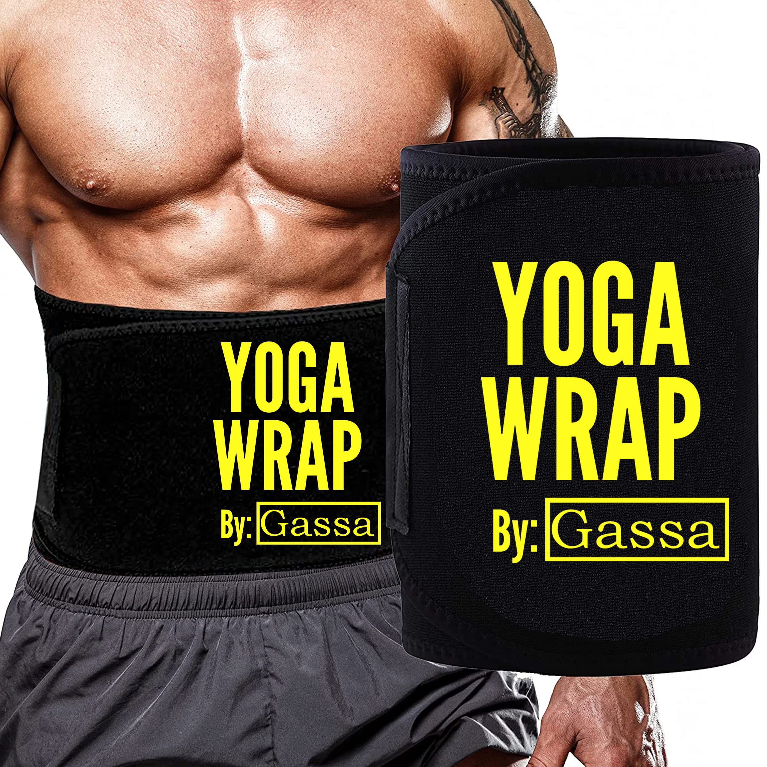 Gassa Sweat Slim Belt for Men and Women Non Tearable Tummy Trimmer Fat Burnner Fitness Belt Waist Support Yoga Wrap