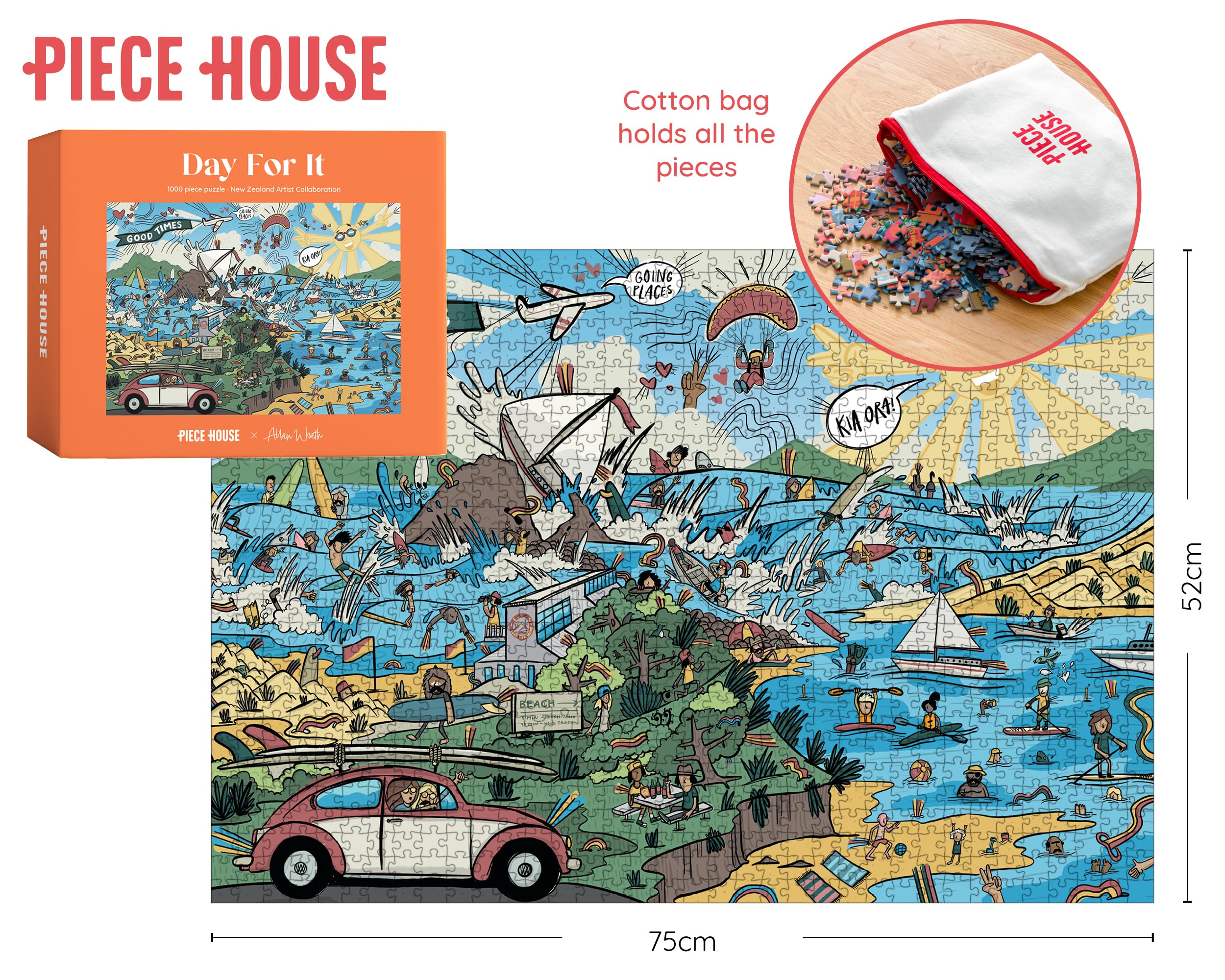 PieceHouse Jigsaw Puzzle for Adults 1000 Pieces, 1000 pieces, 27.5 x 19.7 inches (75 x 52 cm) - Image 2