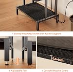 Aquzee Game Console Stands, 4-Tier Stereo Stand Cabinet for Small Space, Gaming Entertainment Center Rack with Storage Shelves for Video Game DVD Player