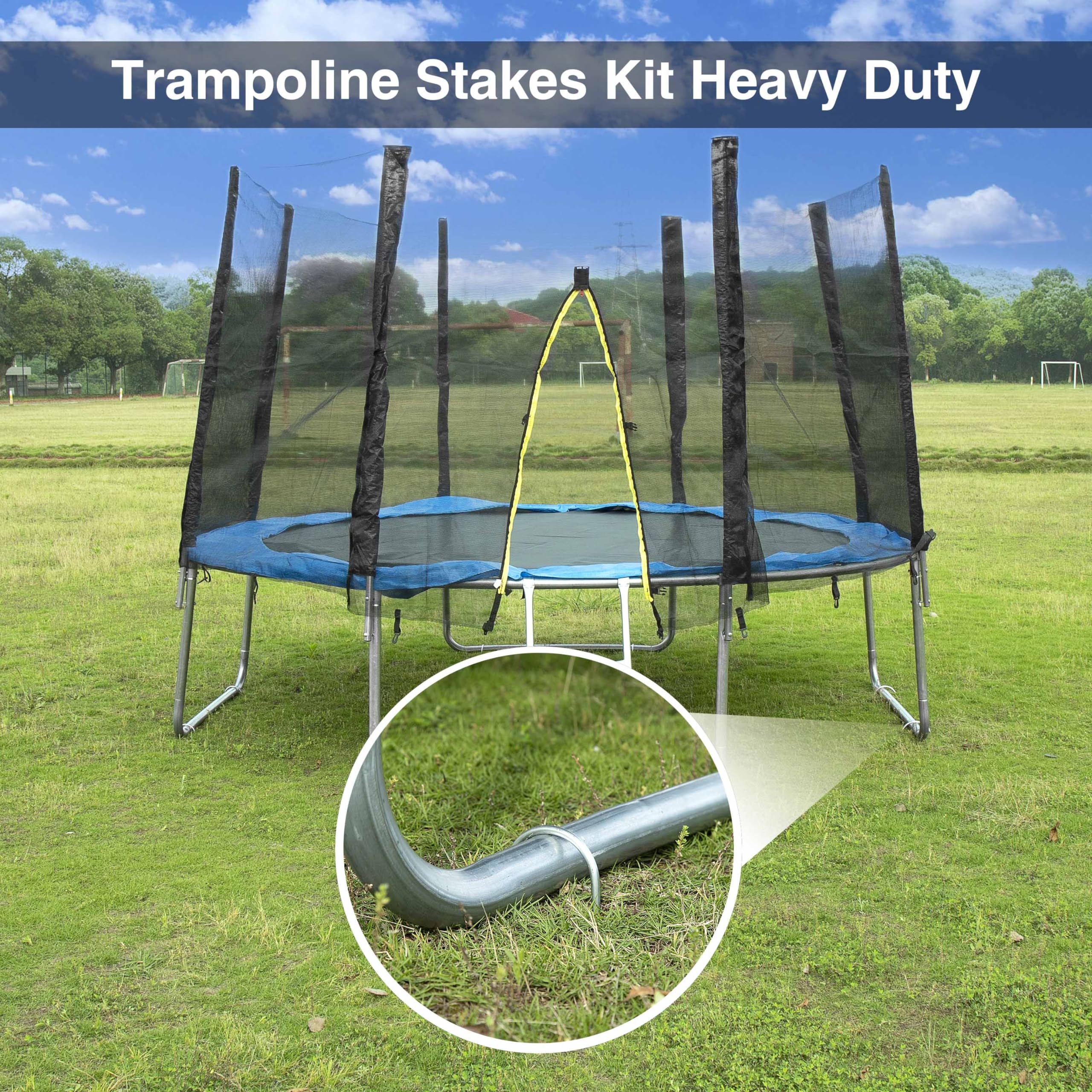 Trampoline Stakes Anchors Heavy Duty High Wind U Type