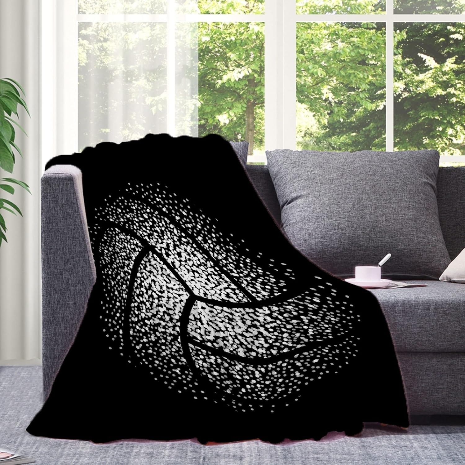 Volleyball Throw Blanket - ​Super Soft Flannel Fleece Blanket for Gifts,Bedding Quilt Home Decor for Couch Sofa Bed All Season 50x40 Inches for Kids