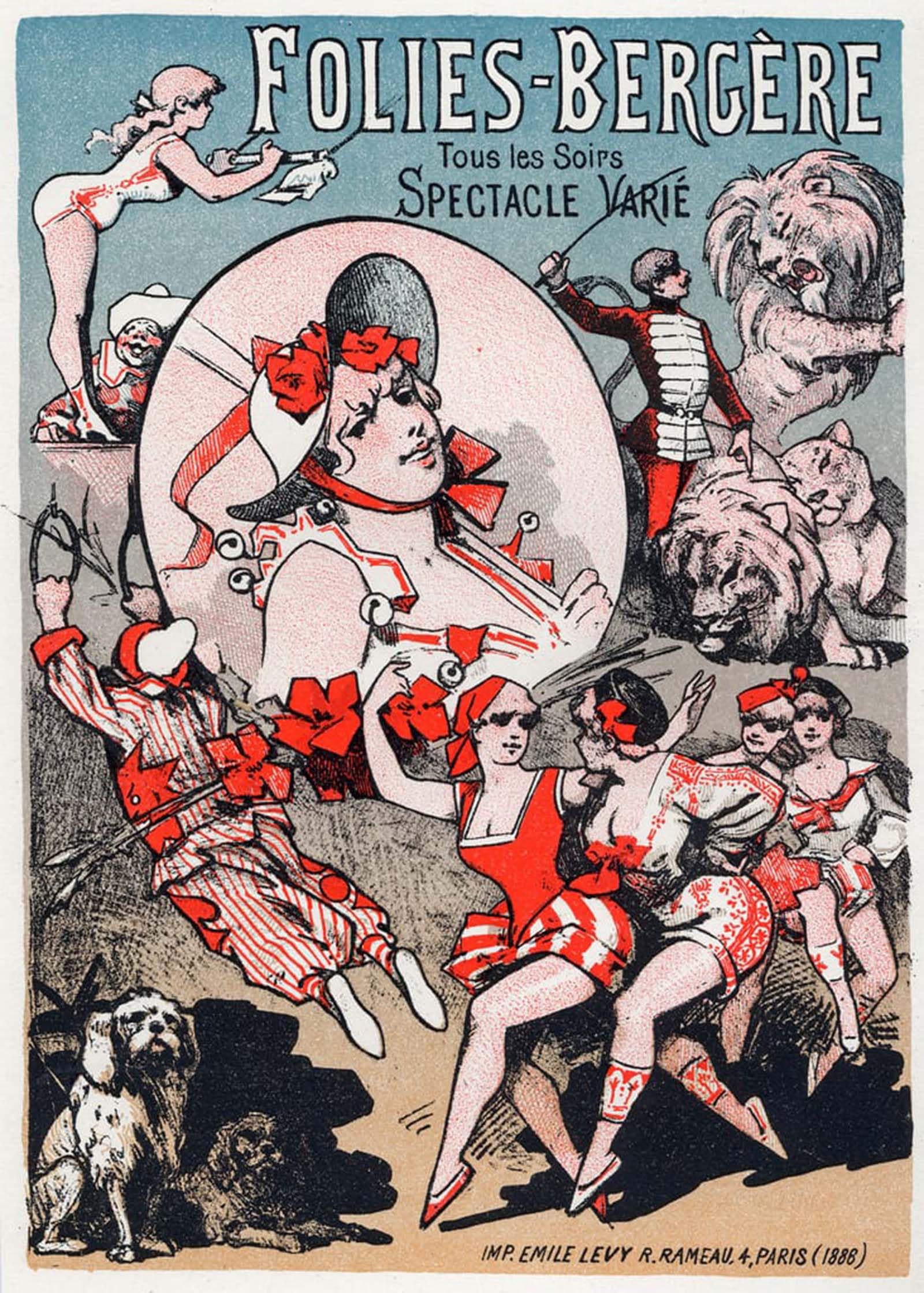ARTXLXXBN Famous Print Painting Colorful Art Print Art Entertainment Show At the Folies Bergeres by Jules Cheret Canvas Art Decorations for Home Decor 60x90cm