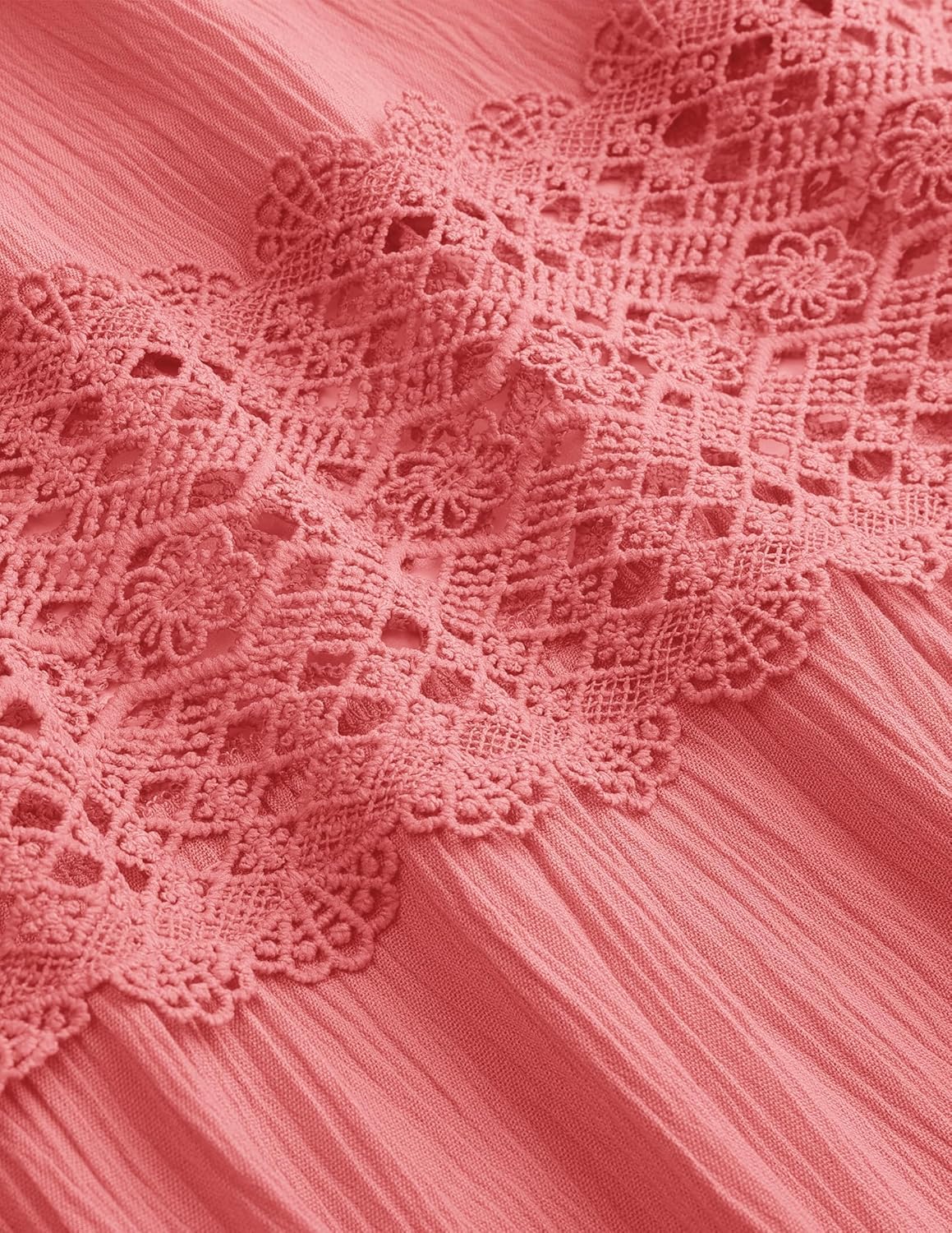 ZESICA Women's 2026 Summer Bohemian Strapless Off Shoulder Lace Trim Backless Flowy A Line Beach Long Maxi Dress - Image 7