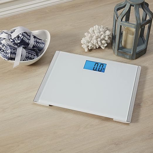 Báscula de baño EatSmart Precision Plus, plataforma ancha, blanca miniatura 5