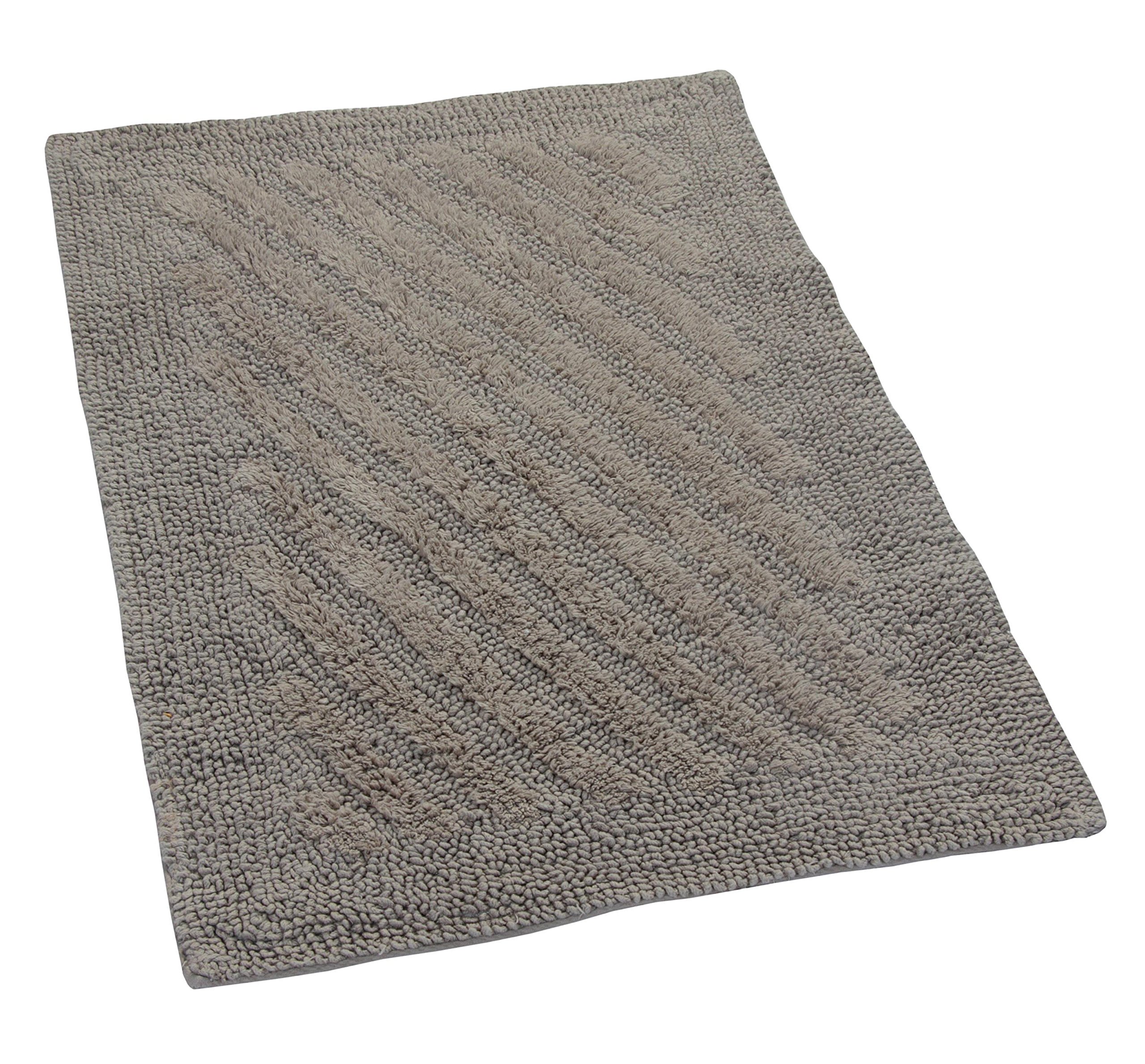 Castle HillLondon Linear Reversible Bath Rug, 24 by 40-Inch, Stone