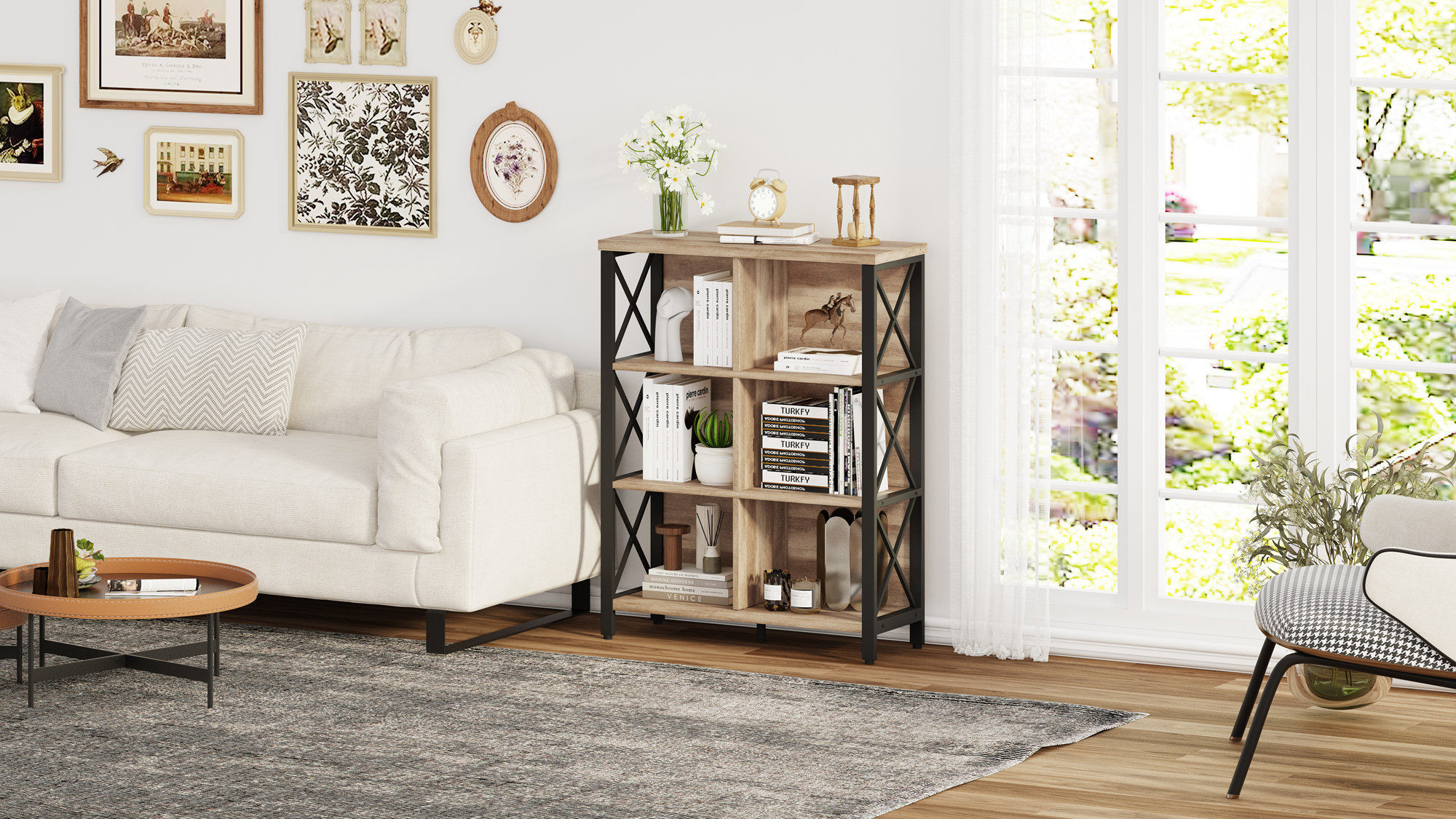 Amazon.com: FATORRI 9 Cube Storage Bookshelf, 4 Shelf Book Shelf