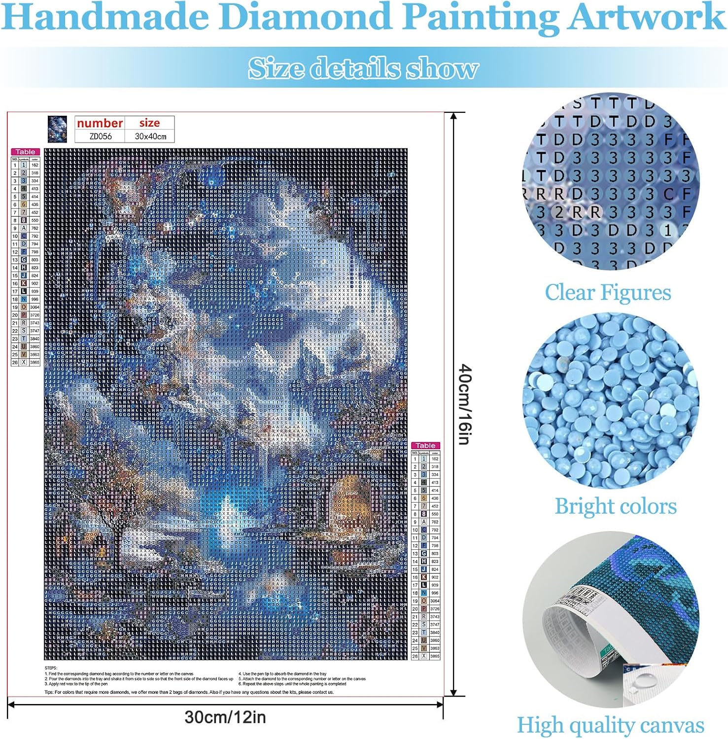 MAXBYE Diamond Art Kits for Adults, Magical Ice Cave Fantasy Landscape 5D Full Drill Diamond Painting Kit for Beginners, DIY Gem Art Craft for Home Wall Decor, Girls Birthday Presents 12x16in image 2