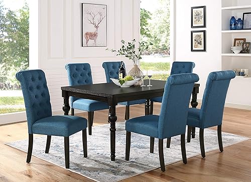 Miniatura 7 de Roundhill Furniture Leviton Urban Style - Juego de comedor con altura de mostrador: mesa y 6 sillas, color gris Gris,Azul,Púrpura