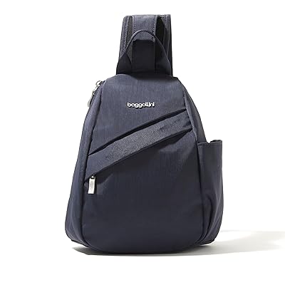 Baggallini Medium Sling Backpack Bags French Navy, Polyester