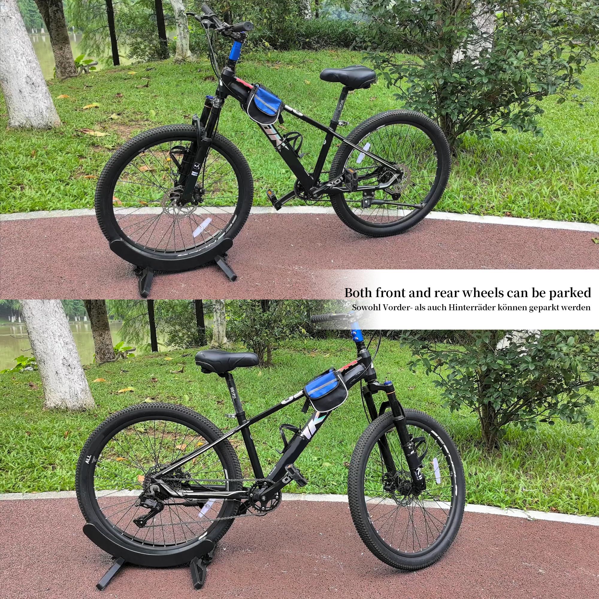 Verstellbarer Fahrrad-Bodenständer, Verdickt & Stabil für alle 26–80 mm Reifenbreiten (Rennrad, MTB & Citybike) – Ideale Innenaufbewahrung