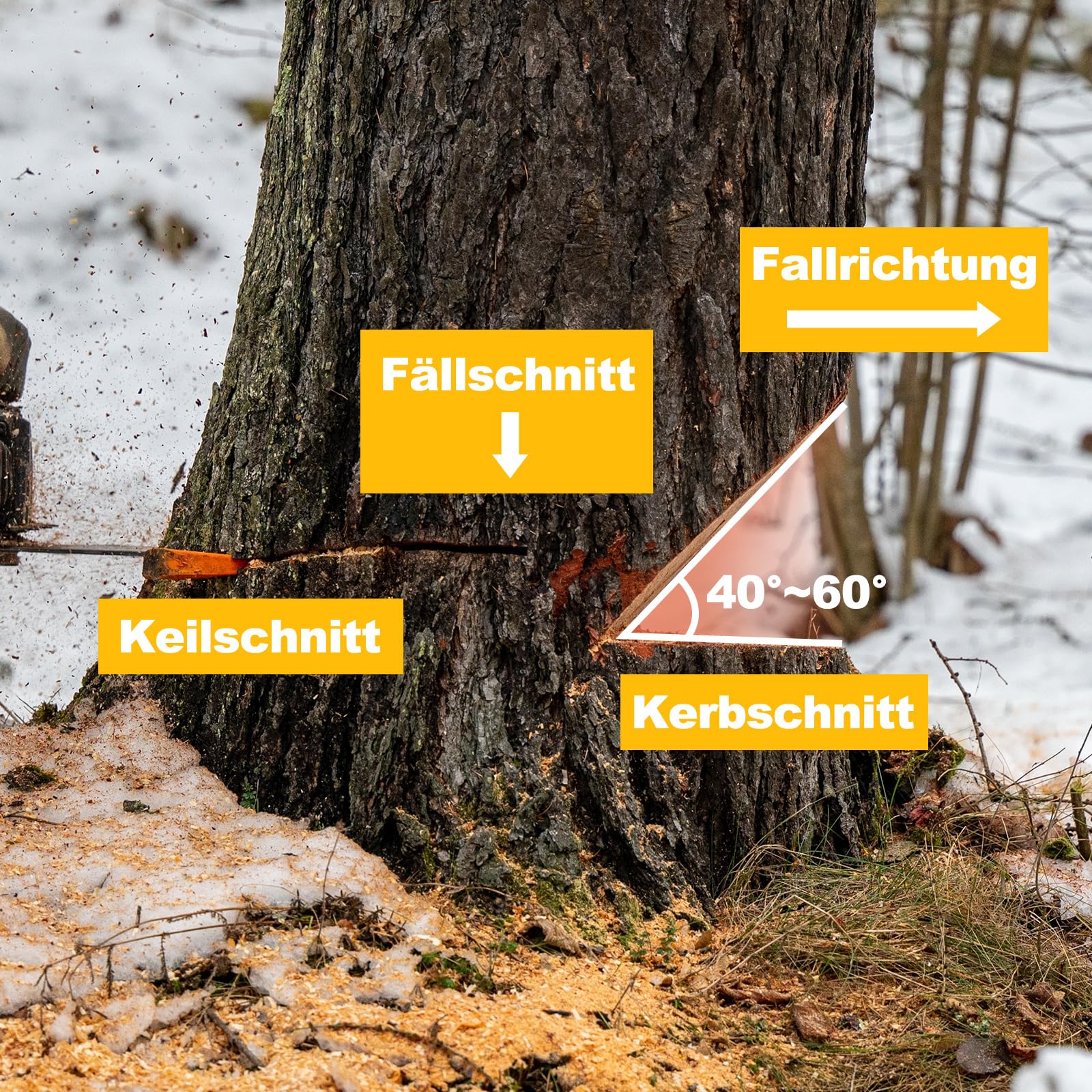 QUARKZMAN Cunei da Abbattimento in Plastica 3pz Cuneo Anteriore ABS 254 mm Cuneo Spaccalegna per Legna Cunei per Alberi Legno Accessori Forestali Foresta, Giallo
