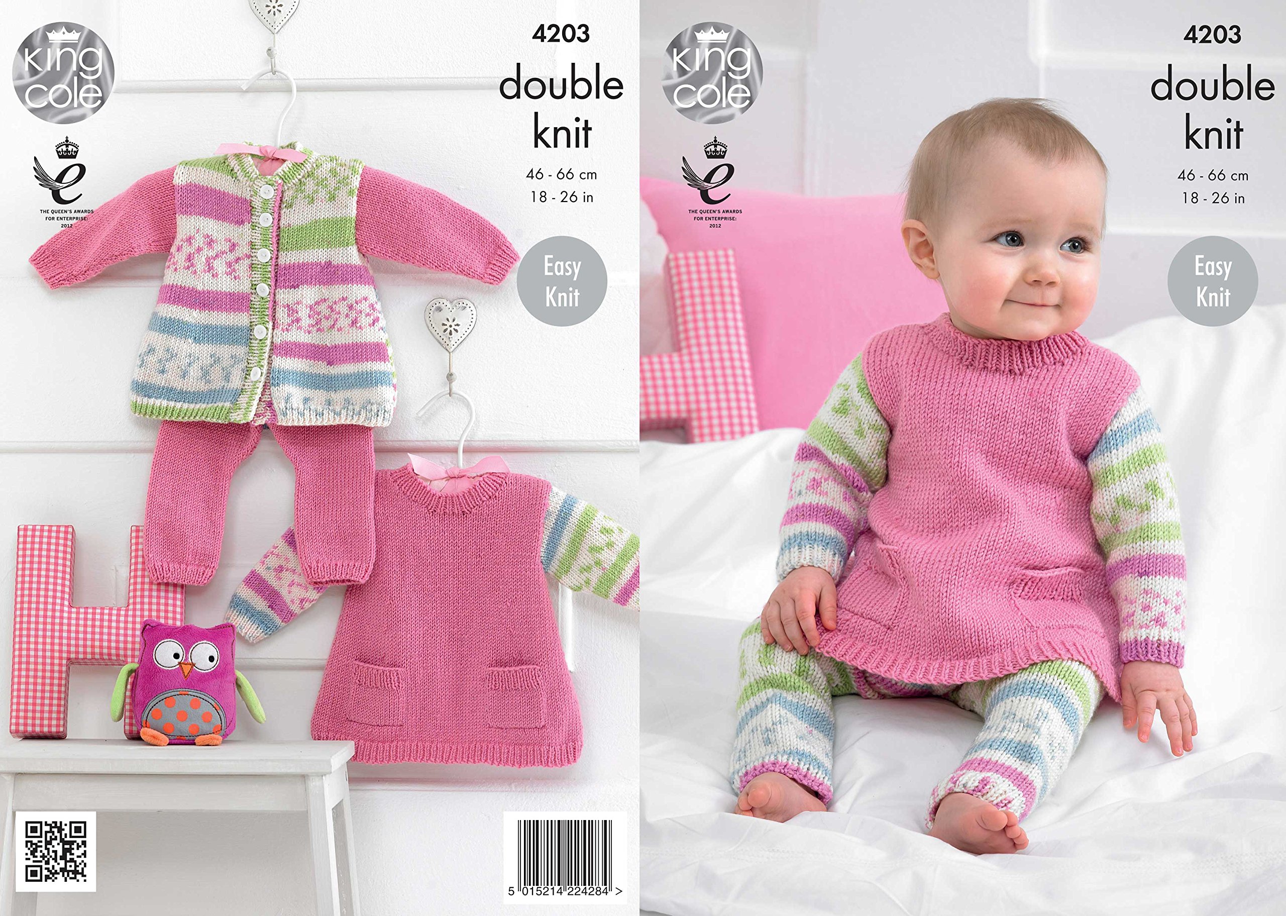 King Cole DK Easy Knit Knitting Pattern Tunic Cardigan and Leggings 4203