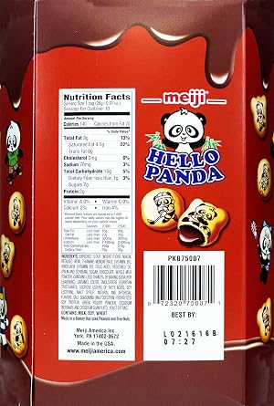 ملفات تعريف الارتباط Meiji Hello Panda Family Pack ، شوكولاتة ، 9.1 أونصة (10 عبوات فردية)