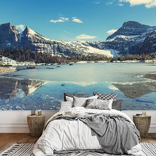 Glacier National Park, Montana. - Removable Wall Mural | Self-Adhesive Large Wallpaper - 66x96 inches
