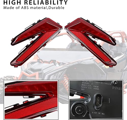 Miniatura 5 de SAUTVS Luces traseras LED para Can Am X3, luces de freno traseras rojas para Can-Am Maverick X3 XDS XRS Max Turbo R 2017-2024 Accesorios (2