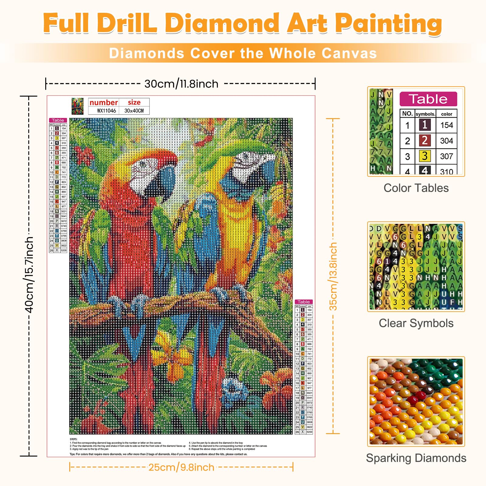MOGTAA Kit per pittura con diamanti 5D fai da te con fiori di ciliegio