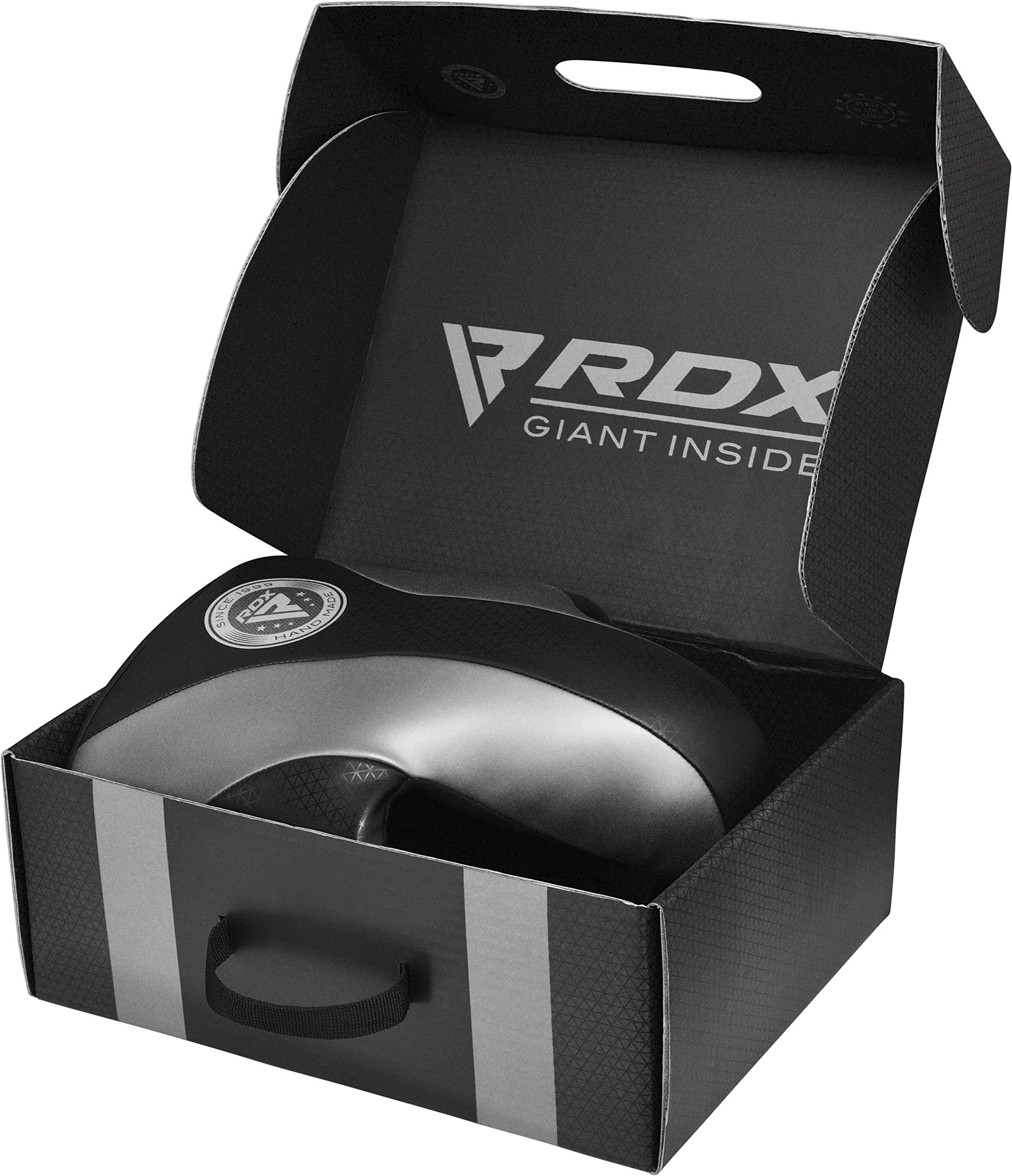 RDX Kruisbeschermer voor boksen Muay Thai Kickboksen MMA Vechten, Maya Hide Leather MARK PRO Heren Jockstrap Martial Arts-training, Abdominale beschermer Sparring, Abdo-uitrusting Taekwondo Grappling