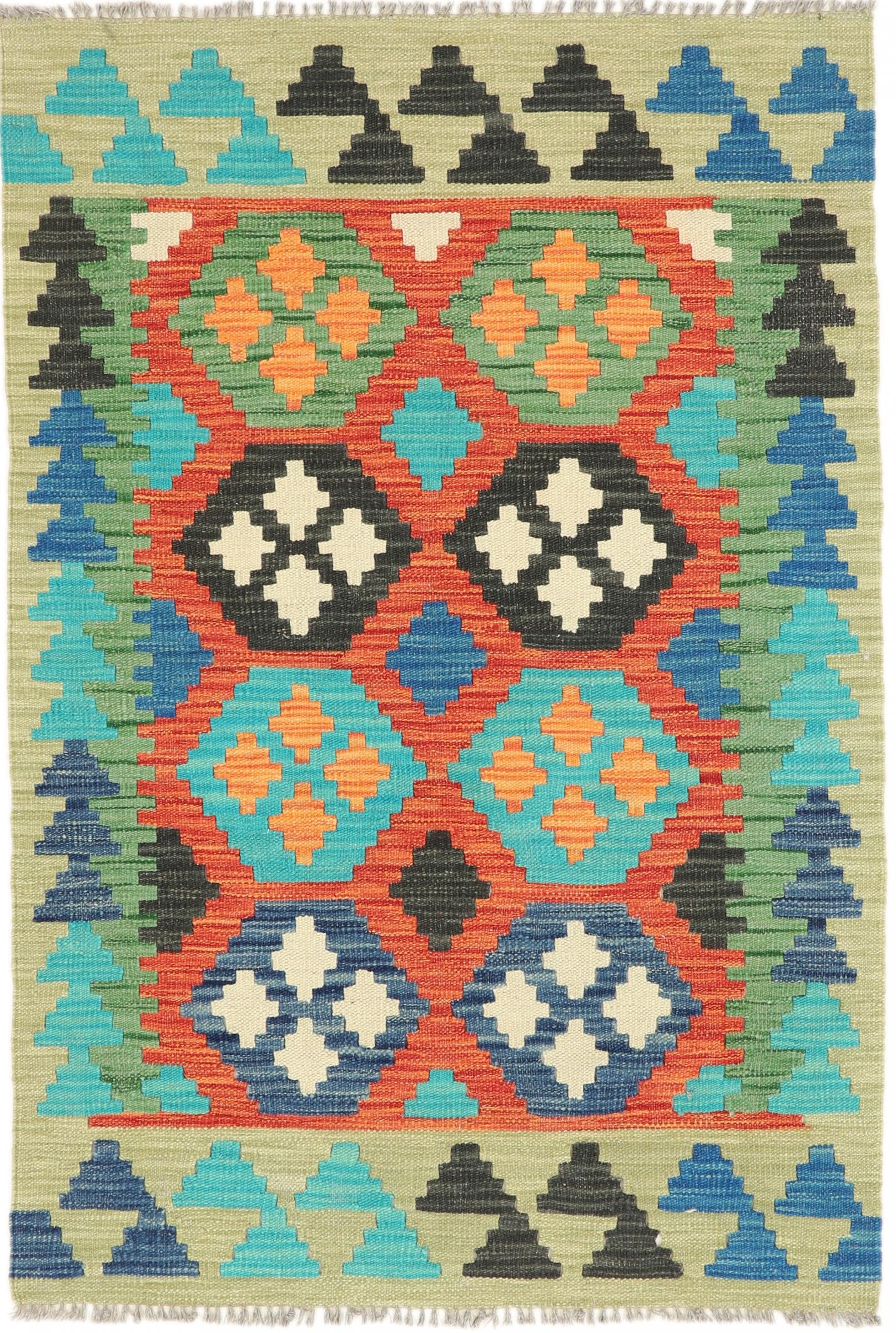 Tapis kilim afghan en laine véritable tissé main orient 103x150 cm