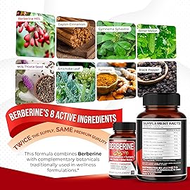 Berberine Supplement - Enhanced with Ceylon Cinnamon, Turmeric, Milk Thistle, Bitter Melon for Digestion, Immunity & Weight Managament Support (150 Count (Pack of 2))