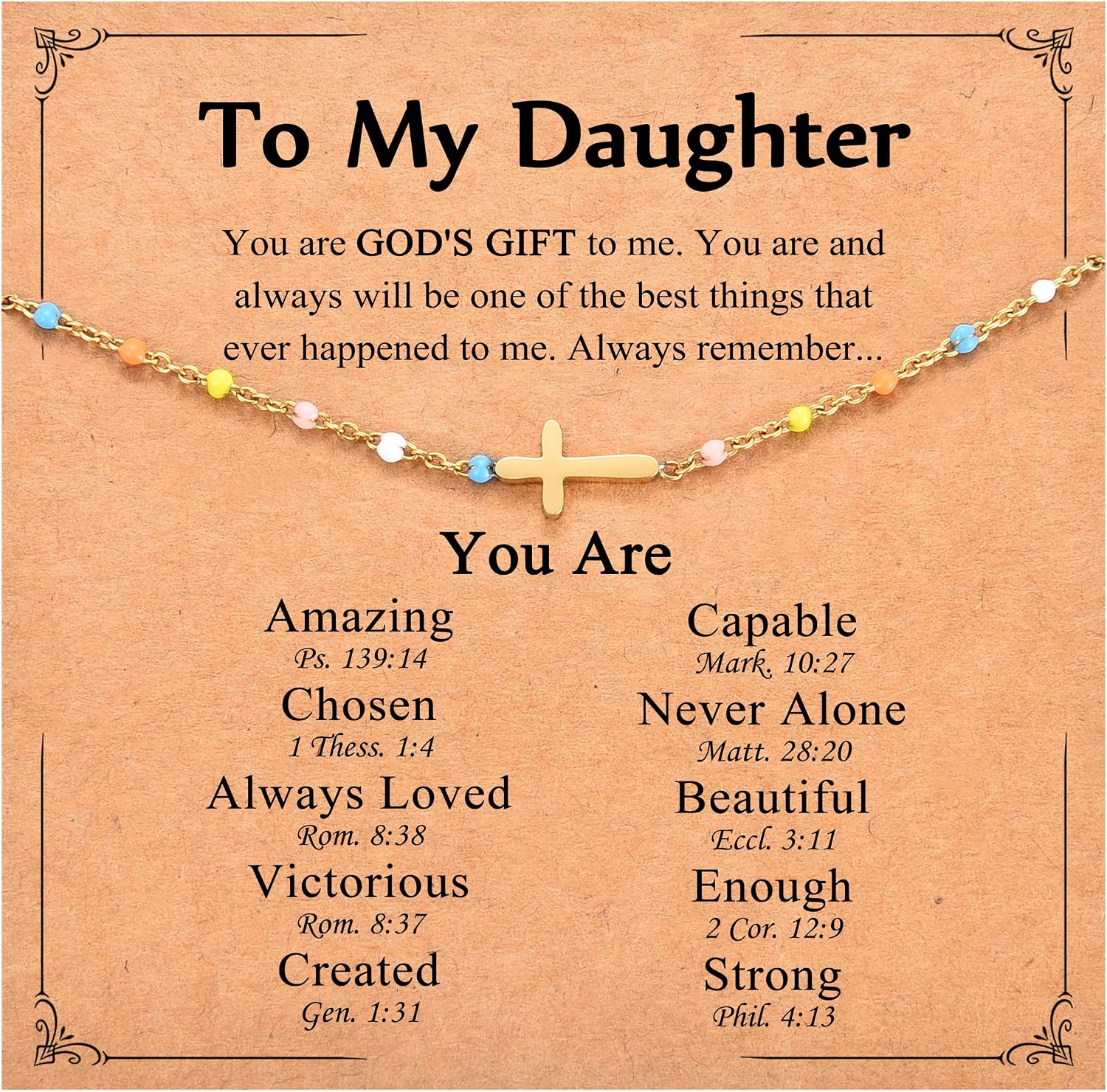 Christian Cross Bracelets for Women Girls, Birthday Christmas Easter Baptism Confirmation First Communion Valentines Day Graduation Gifts for Granddaughter Daughter