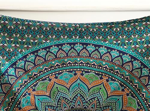 Vista 264 de Popular Handicrafts Tapestry Wall Hanging Hippie Ombre Mandala Bohemian HippyMetallic Shine Intricate Indian Tapestries Bedspread 84 x 90 Inches