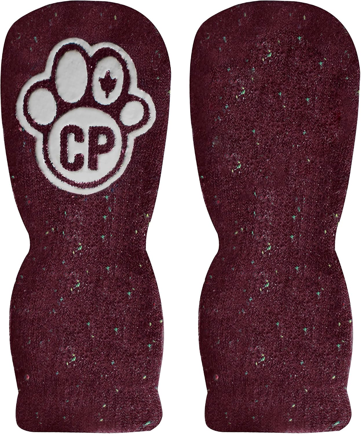 Canada Pooch | Cambridge Dog Socks | Knit and Non-Slip Dog Socks | Purple - Size L, L