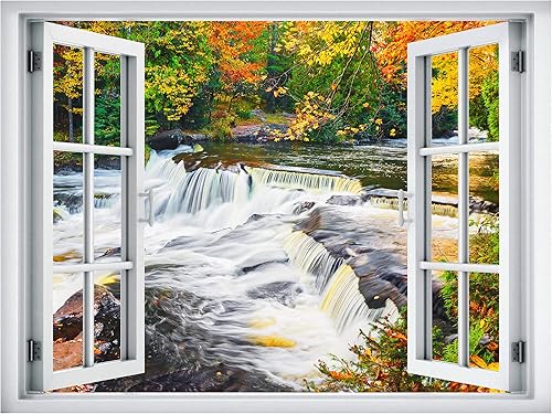 Miniatura 8 de wall26 Adhesivo de pared extraíblemural de pared vista de ventana, torre del Rhine, Dusseldorf, Alemania, paisaje urbano, naturaleza, fotografía,