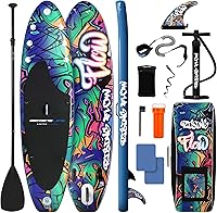 Vista 13 de SereneLife Inflatable Stand Up Paddle Board - Wide Stable Design, Non-Slip Deck for Adults & Youth with Premium Paddle Board Accessories: Carry Bag