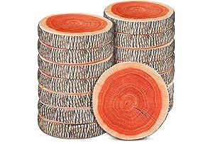 Trippycomfy Throw Pillow, 15 Pcs Round Pillow with Unique Stump Pattern for Home Decor
